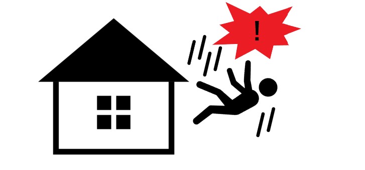 屋根　転落事故